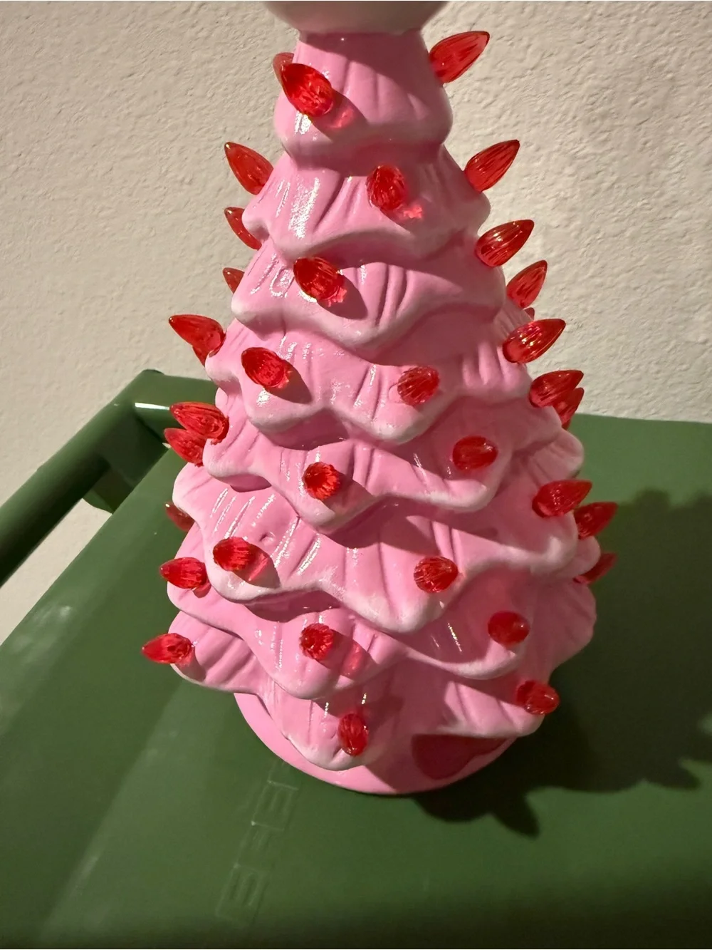 Hello Kitty Pink Tree Figurine with Red Bulb Lights